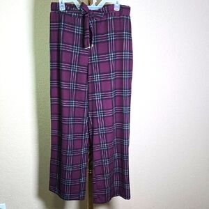 Adrienne Vittadini Burgundy Plaid Pants
